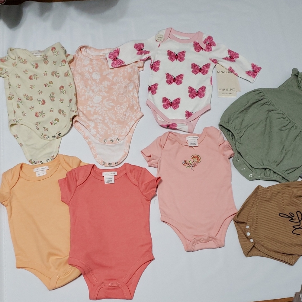Laura Ashley Paris Hilton Modern Moments Baby Onesie (Bundle 8)